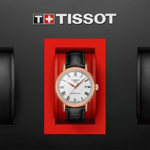 Load image into Gallery viewer, Tissot T Classic Carson Powermatic 80 White Dial Brown Leather Strap Watch for Men - T085.407.36.013.00