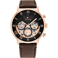 Load image into Gallery viewer, Tommy Hilfiger Legend Analog Black Dial Brown Leather Strap Watch For Men - 1710566