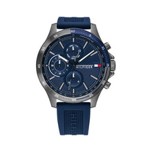 Load image into Gallery viewer, Tommy Hilfiger Bank Blue Dial Blue Rubber Strap Watch for Men - 1791721