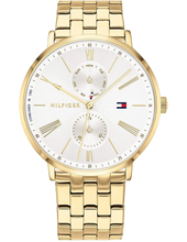 Load image into Gallery viewer, Tommy Hilfiger Jenna Quartz White Dial Gold Steel Strap Watch for Women - 1782069