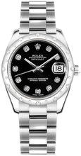 Load image into Gallery viewer, Rolex Datejust 31 Black Diamond Oyster Bracelet Watch 178344-0030
