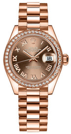 Rolex Lady-Datejust 28 Women's Solid Rose Gold Watch 279135RBR