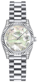 Rolex Lady-Datejust 26 White Gold Diamonds Women's Watch 179239