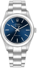 Load image into Gallery viewer, Rolex Air King 34mm Blue Dial Midsize Watch 14000