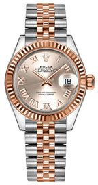 Rolex Lady-Datejust 28 Roman Numeral Dial Gold & Steel Watch 279171-0005