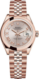 Rolex Lady-Datejust 28 Roman Numeral Jubilee Bracelet Watch 279165-0010
