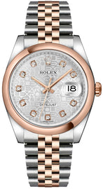 Rolex Datejust 36 Everose Gold & Steel Watch 116201-0061