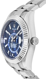 Rolex Sky-Dweller Fluted Bezel Oystersteel Calendar & GMT Feature Men's Watch 326934-0003