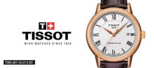 Load image into Gallery viewer, Tissot T Classic Carson Powermatic 80 White Dial Brown Leather Strap Watch for Men - T085.407.36.013.00