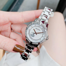 Load image into Gallery viewer, Bulova Crystal Silver Dial Silver Steel Strap Watch for Women - 96L226