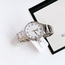 Load image into Gallery viewer, Bulova Crystal Collection Mother of Pearl Dial Silver Steel Strap Watch for Women - 96L263