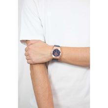 Load image into Gallery viewer, Maserati Potenza 42mm Rose Gold &amp; Blue Dial Blue Leather Strap Watch For Men - R8851108027