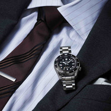 Load image into Gallery viewer, Seiko Prosprex Dark Depths GMT Automatic Black Dial Silver Steel Strap Watch For Men - SPB383J1