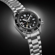 Load image into Gallery viewer, Seiko Prosprex Dark Depths GMT Automatic Black Dial Silver Steel Strap Watch For Men - SPB383J1