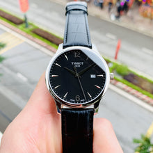 Load image into Gallery viewer, Tissot T Classic Tradition Black Dial Black Leather Strap Watch For Men - T063.610.16.057.00