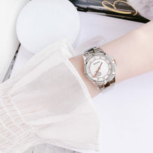 Load image into Gallery viewer, Bulova Crystal Collection Mother of Pearl Dial Silver Steel Strap Watch for Women - 98L232