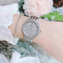 Load image into Gallery viewer, Bulova Crystal Collection Silver Dial Silver Steel Strap Watch for Women - 96L243