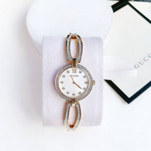 Load image into Gallery viewer, Bulova Crystal Collection Mother of Pearl Dial Gold Steel Strap Watch for Women - 98L225