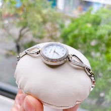 Load image into Gallery viewer, Bulova Analog Crystals Mother of Pearl Dial Silver Steel Strap Watch for Women - 98X109