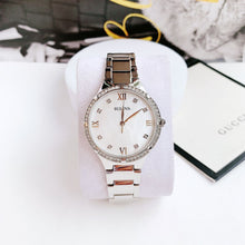Load image into Gallery viewer, Bulova Crystal Collection Mother of Pearl Dial Silver Steel Strap Watch for Women - 96L263