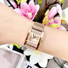 Load image into Gallery viewer, Guess Nouveau Diamonds Rose Gold Dial Rose Gold Mesh Bracelet Watch for Women - W0127L3