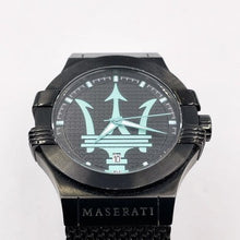 Load image into Gallery viewer, Maserati Potenza Aqua Edition Black Dial Black Mesh Bracelet Watch For Men - R8853144002